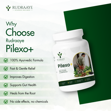 Rudraaye Piles Care, 100% Ayurvedic Pilexo Plus, 30+ Years Expertise
