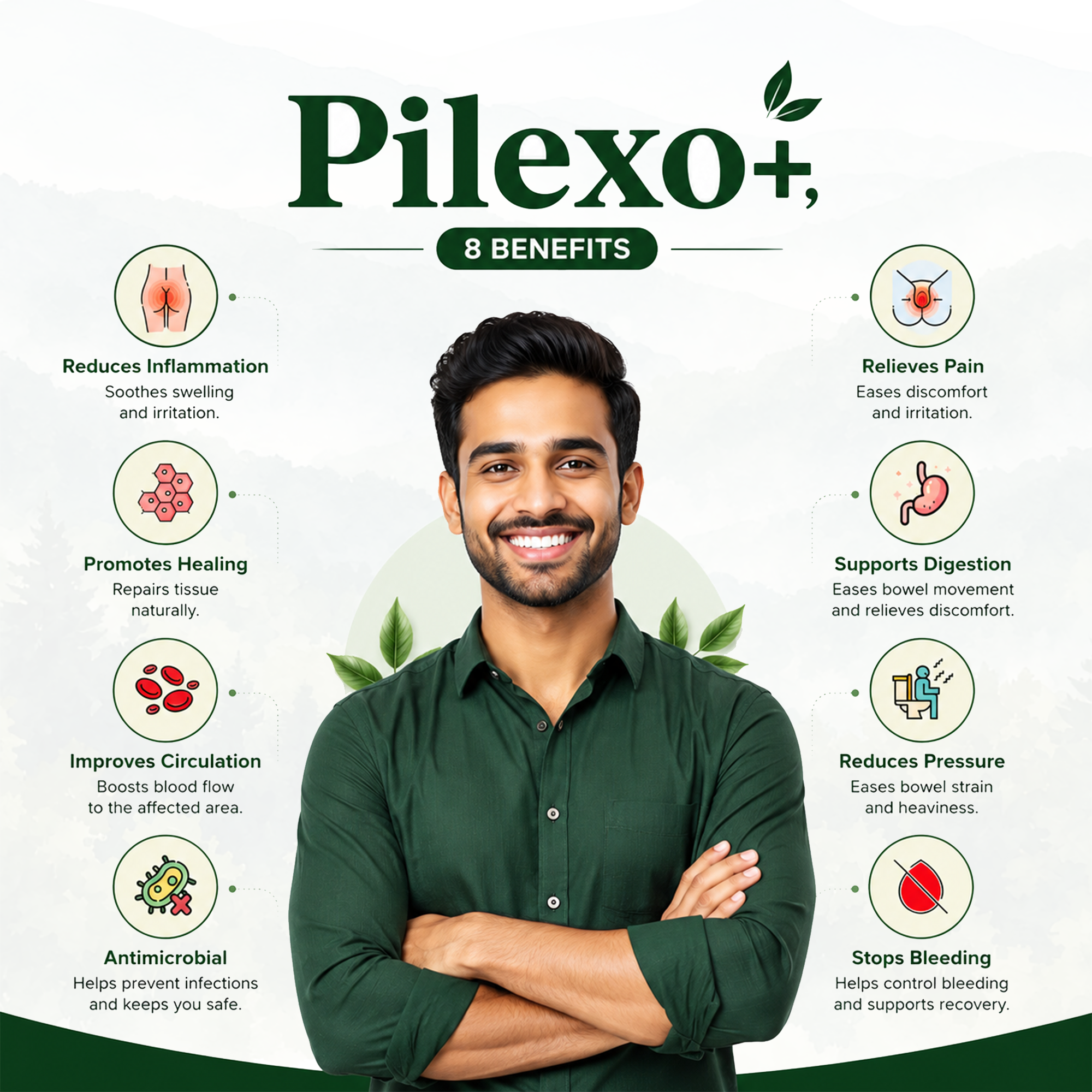 Rudraaye Piles Care, 100% Ayurvedic Pilexo Plus, 30+ Years Expertise